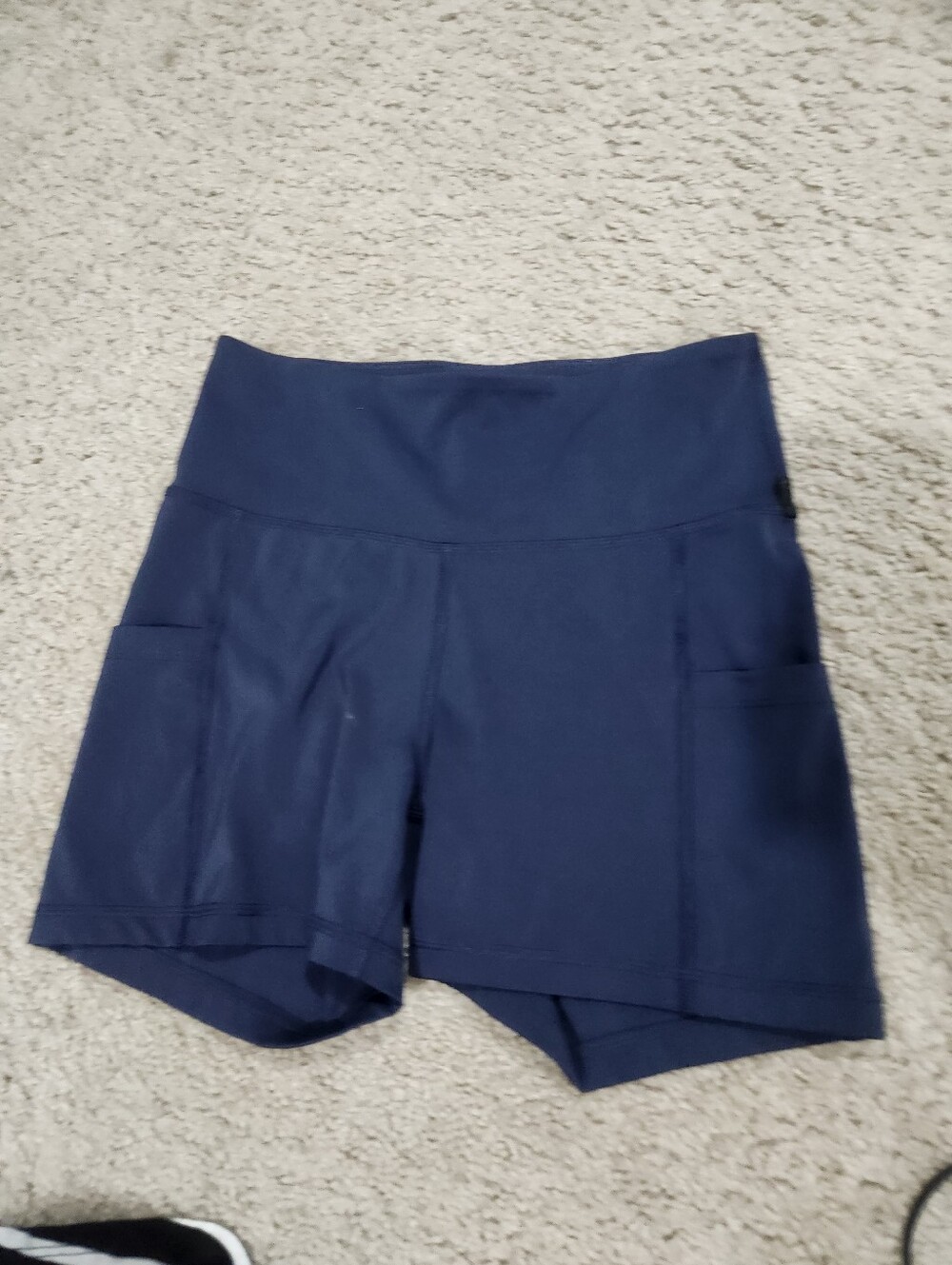 Puma Women's Navy High-Waist Athletic Shorts